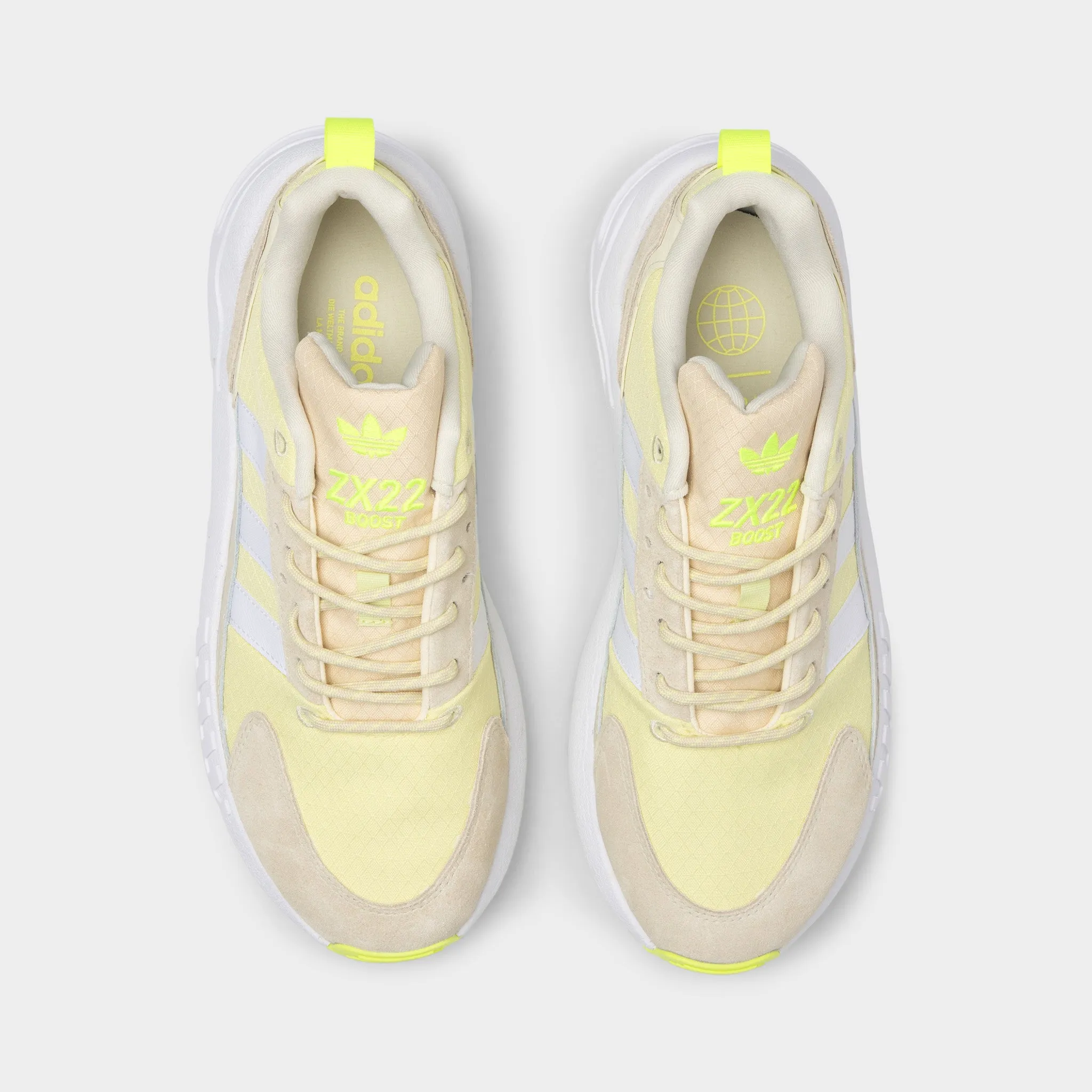 adidas Originals Women's ZX 22 Boost Sand / Cloud White - Yellow Tint