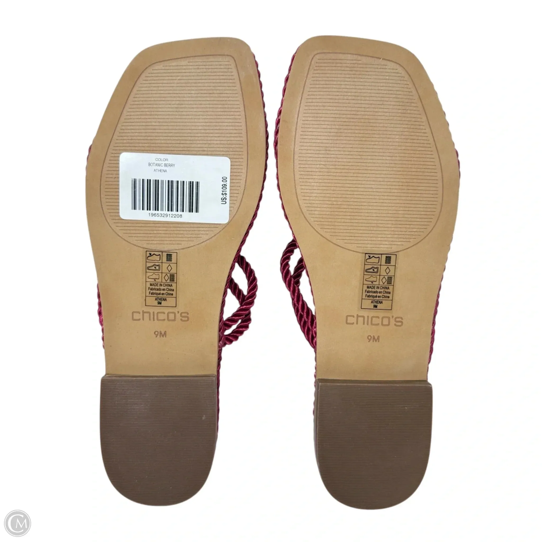 Athena Sandals Flats By Chicos In Pink, Size: 9