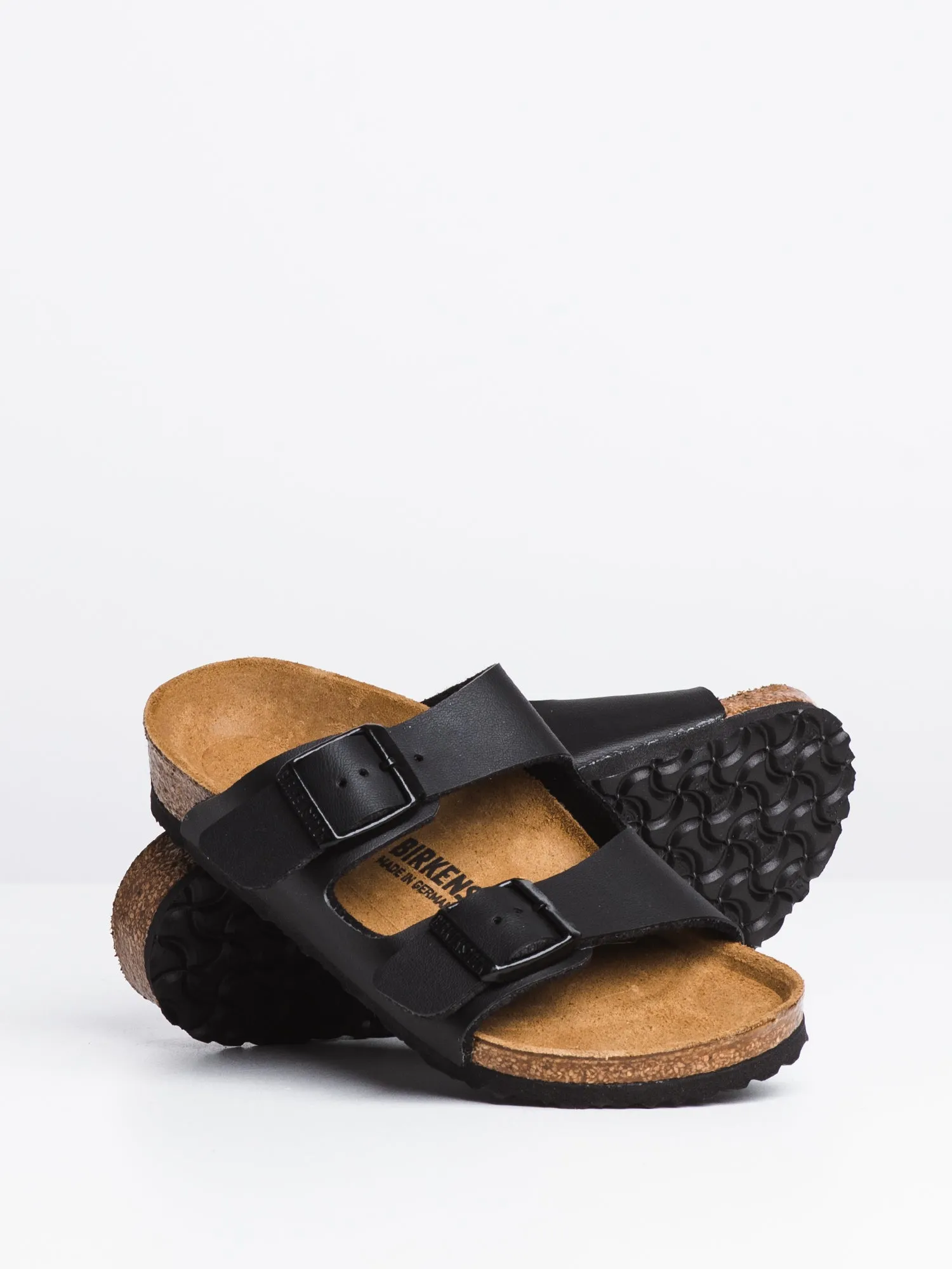 BIRKENSTOCK KIDS ARIZONA BLACK SANDALS - MEDIUM/NARROW FIT  - CLEARANCE