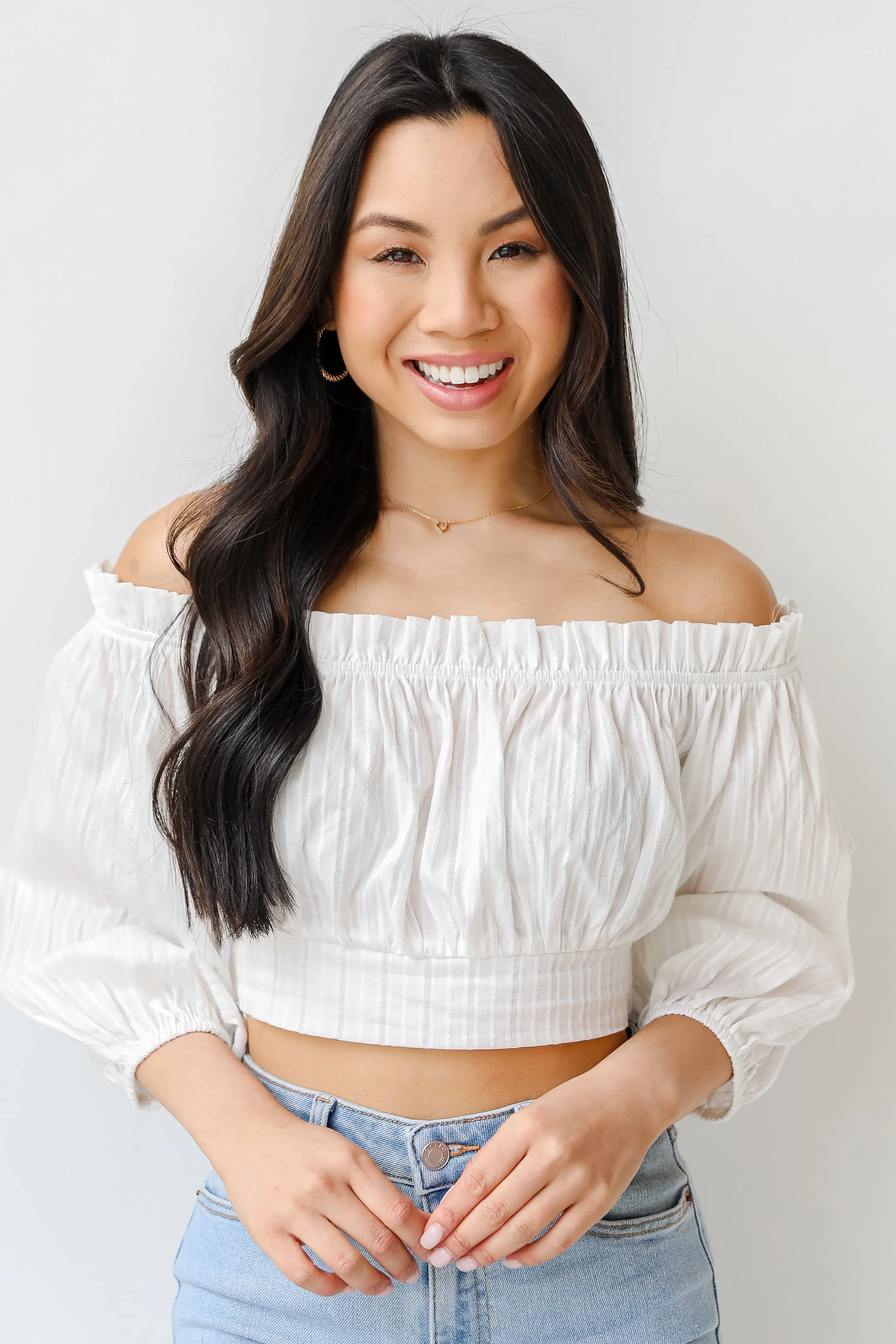 FINAL SALE - Chasing The Sun Cropped Blouse