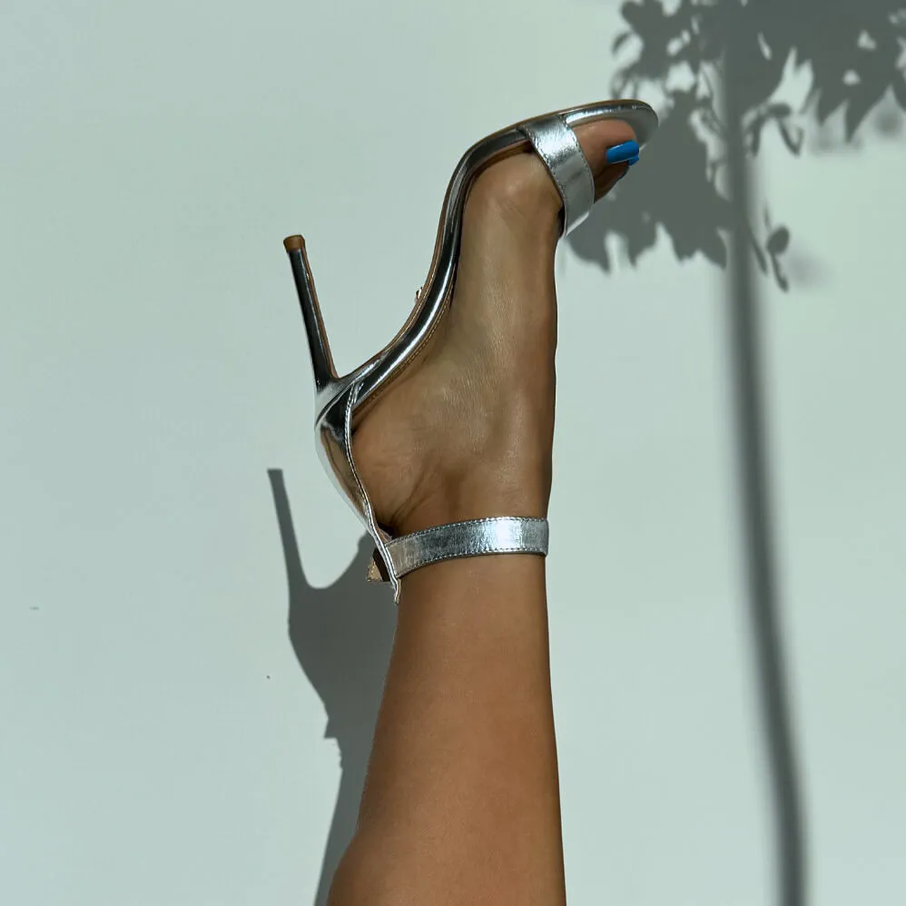 *KESIA SILVER - high sandal