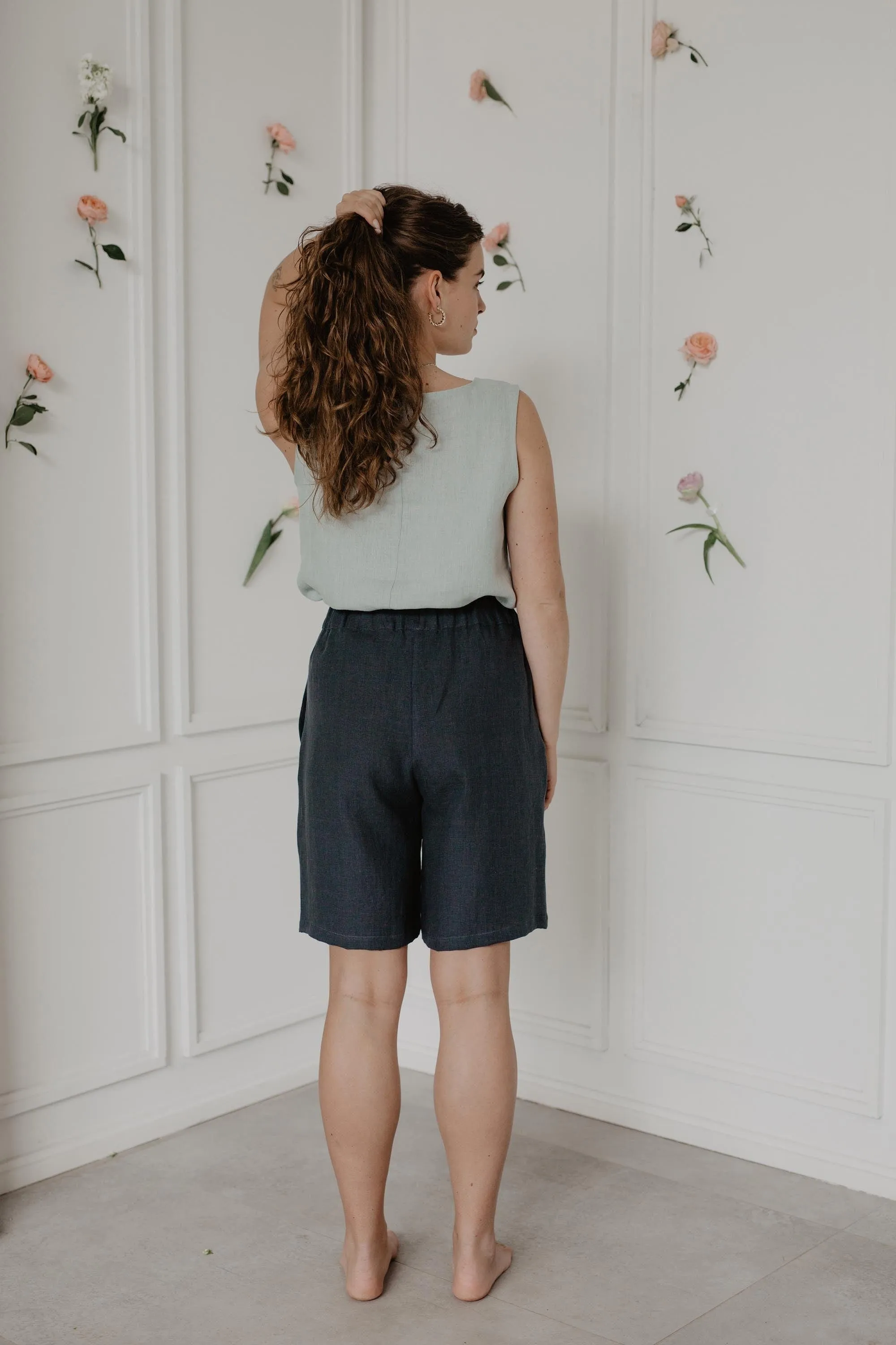 Matilda Women's Long Linen Shorts | Multiple Colours