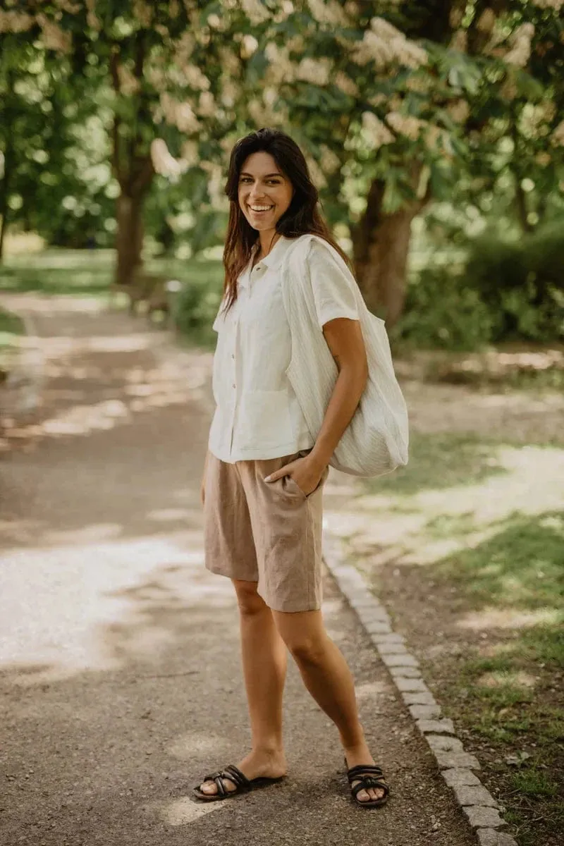 Matilda Women's Long Linen Shorts | Multiple Colours
