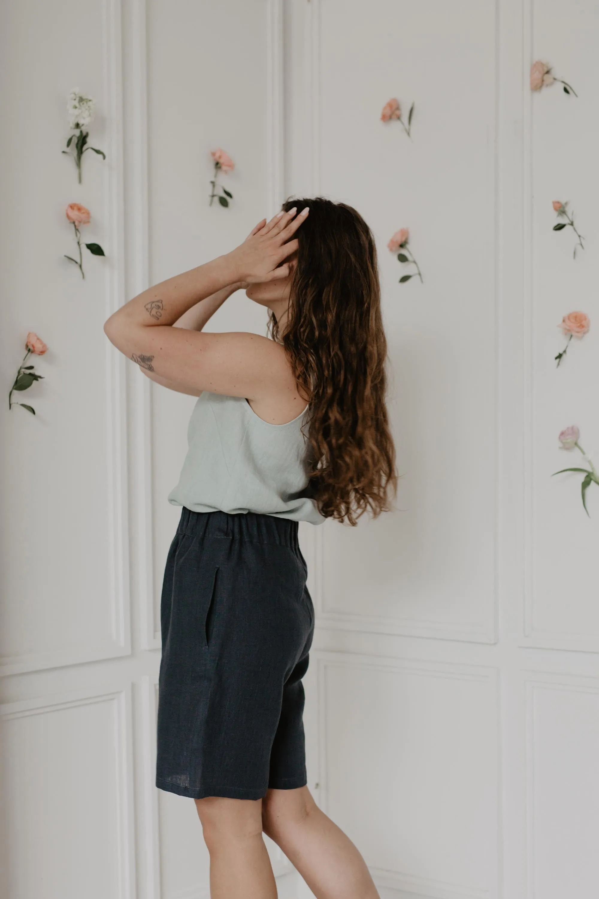 Matilda Women's Long Linen Shorts | Multiple Colours