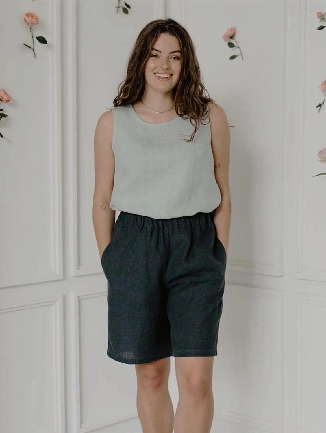Matilda Women's Long Linen Shorts | Multiple Colours
