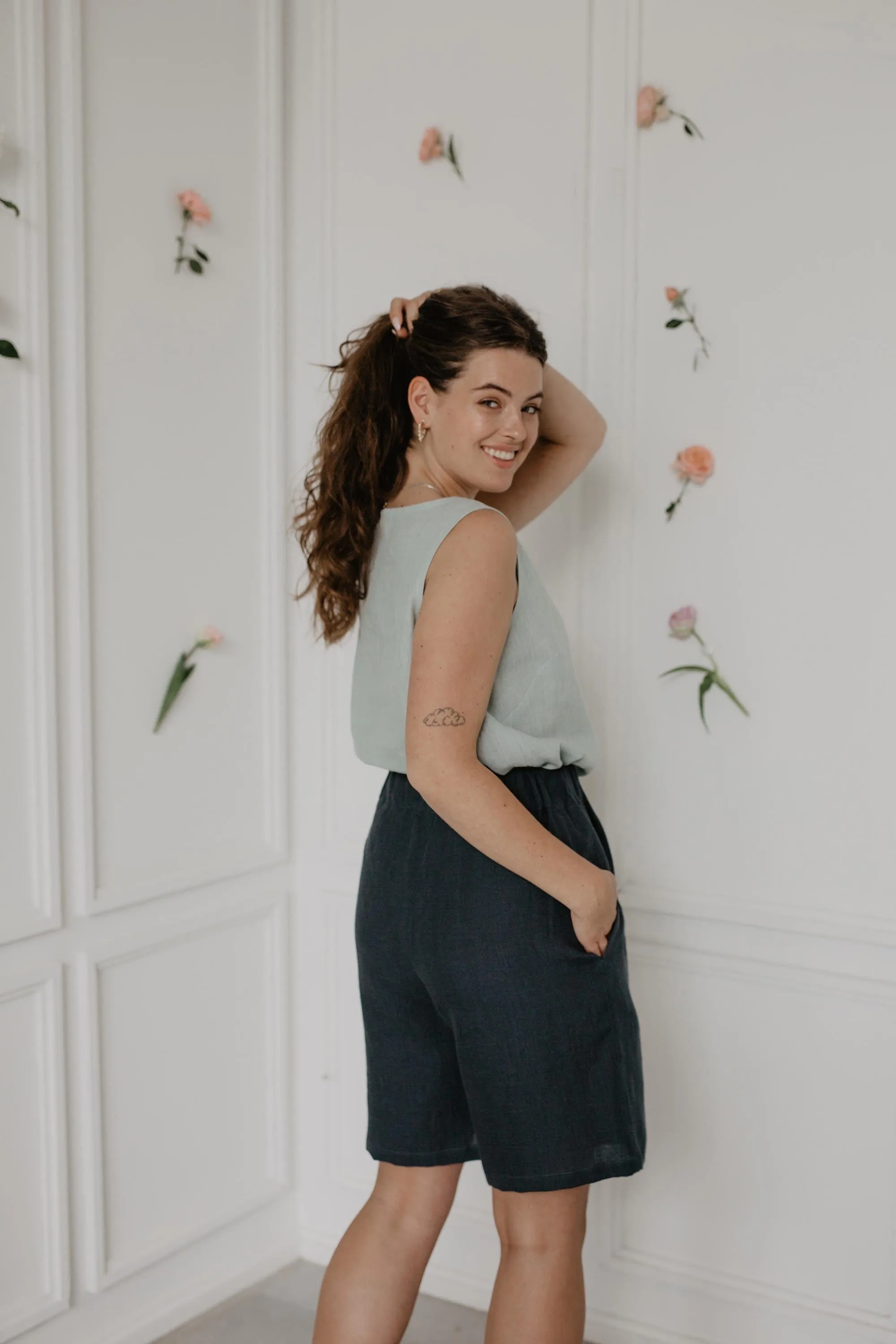 Matilda Women's Long Linen Shorts | Multiple Colours