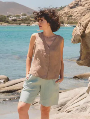 Matilda Women's Long Linen Shorts | Multiple Colours