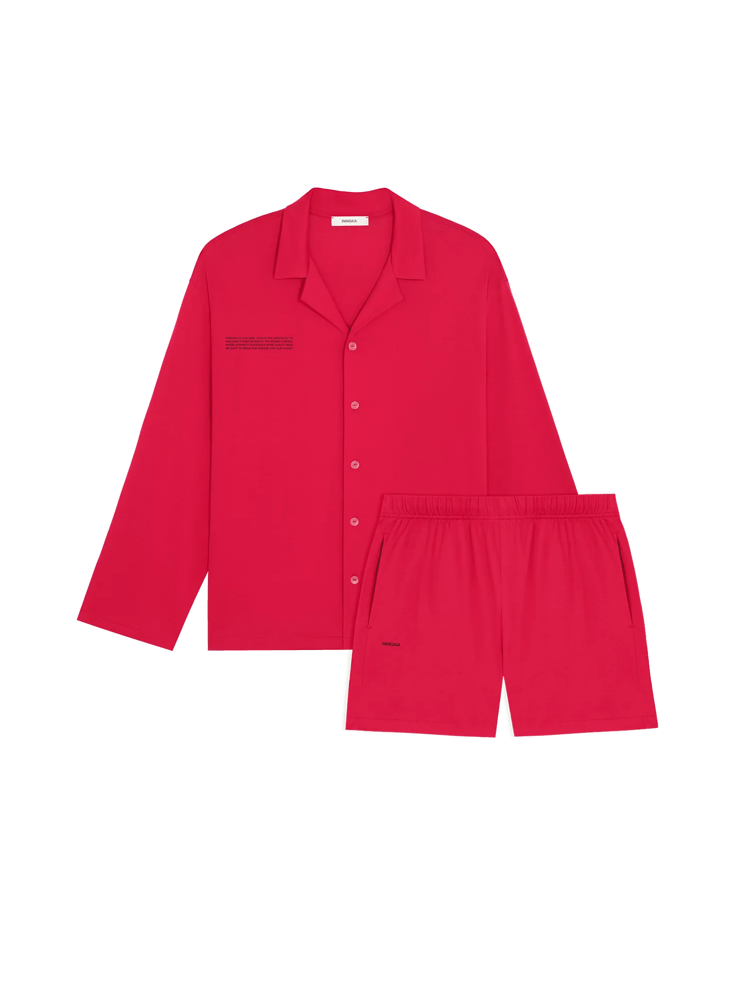 Mens 365 Lightweight Short Pyjama Shorts Set —goji red