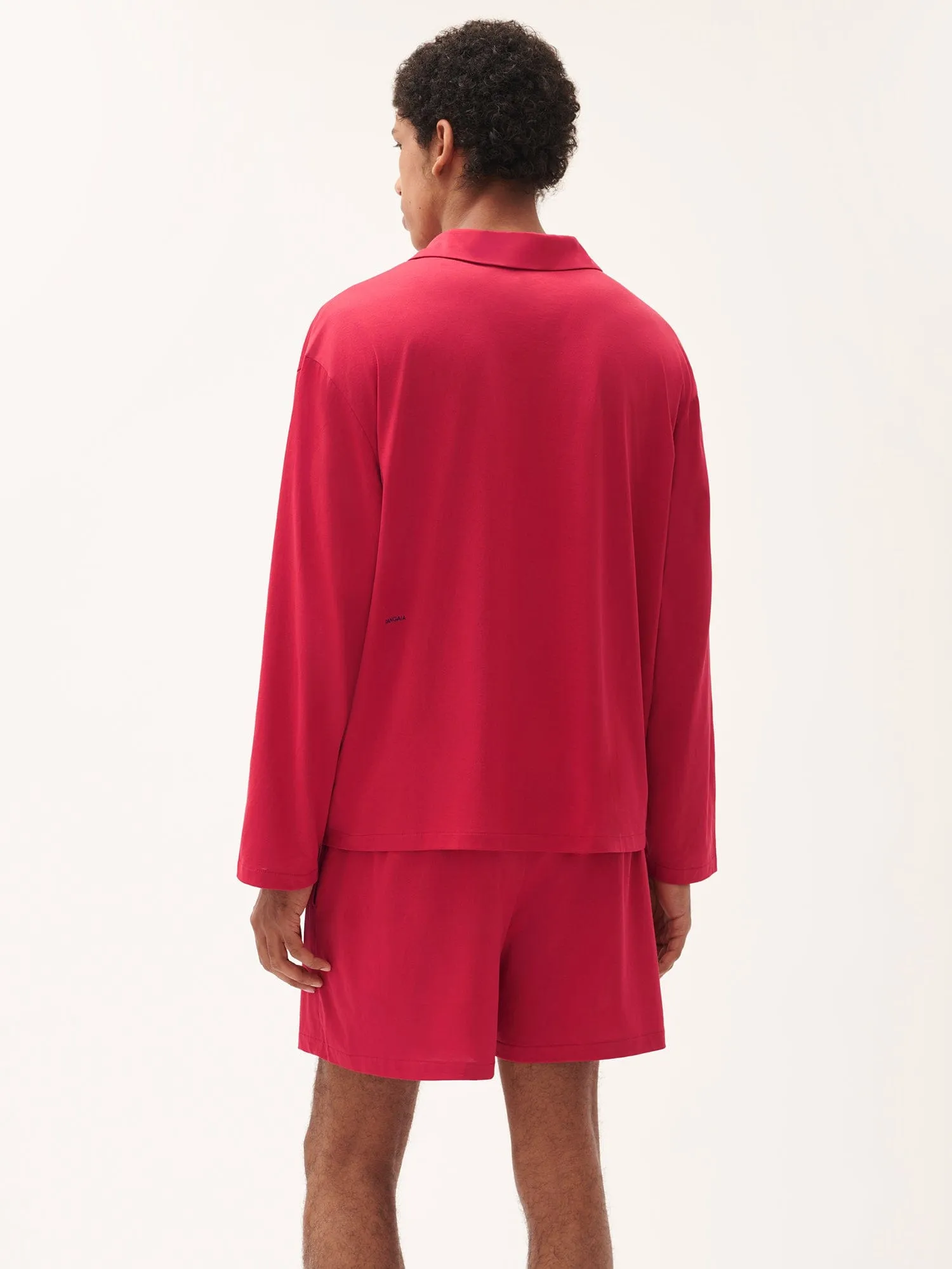 Mens 365 Lightweight Short Pyjama Shorts Set —goji red