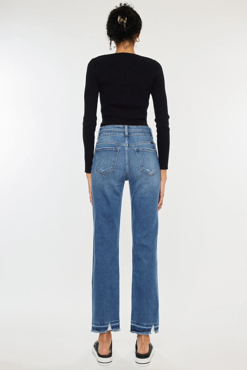 Morgana High Rise Slim Straight Leg Jeans