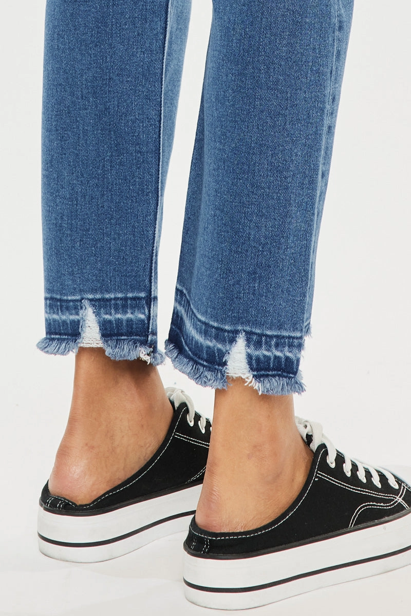 Morgana High Rise Slim Straight Leg Jeans