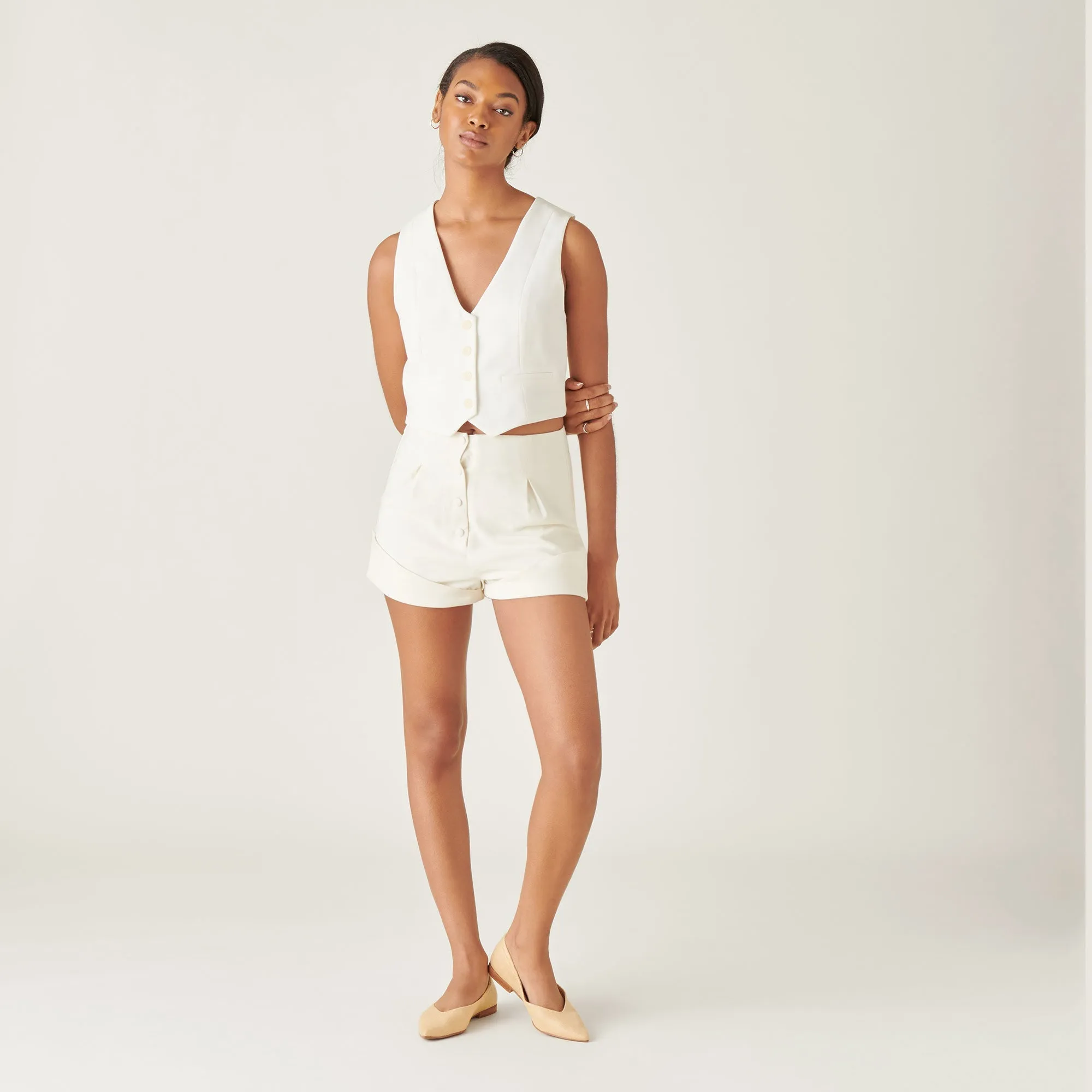 NADAV BALLET FLATS LT NATURAL RAFFIA - re:vita