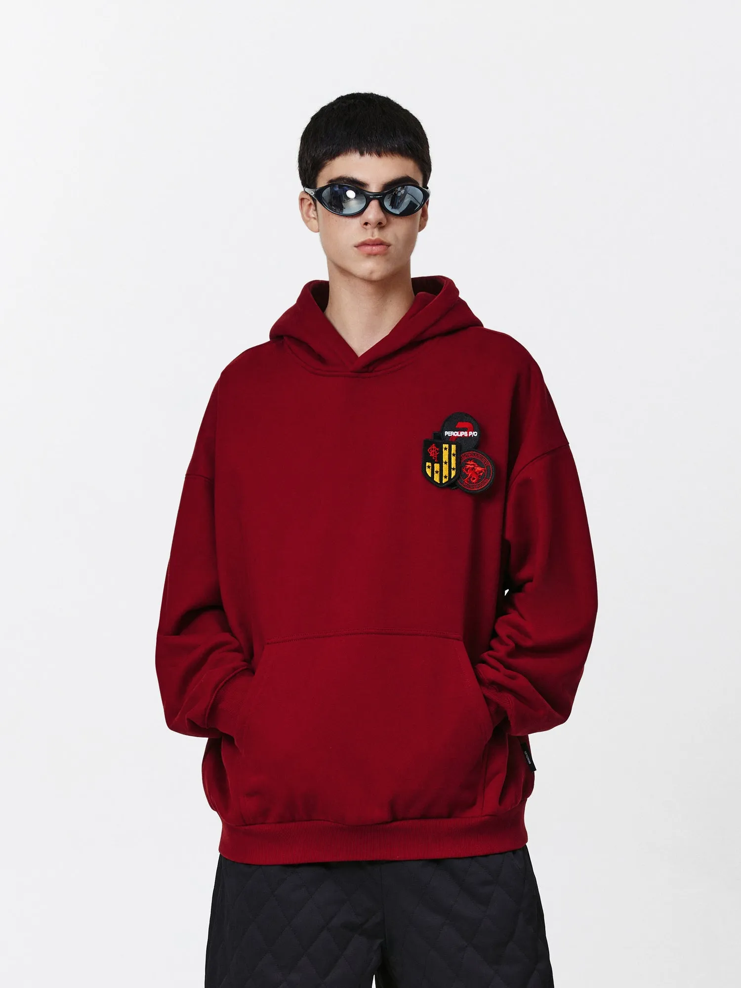 PCLP Three-Dimensional Rubber Stamp Hooded Sweatshirt