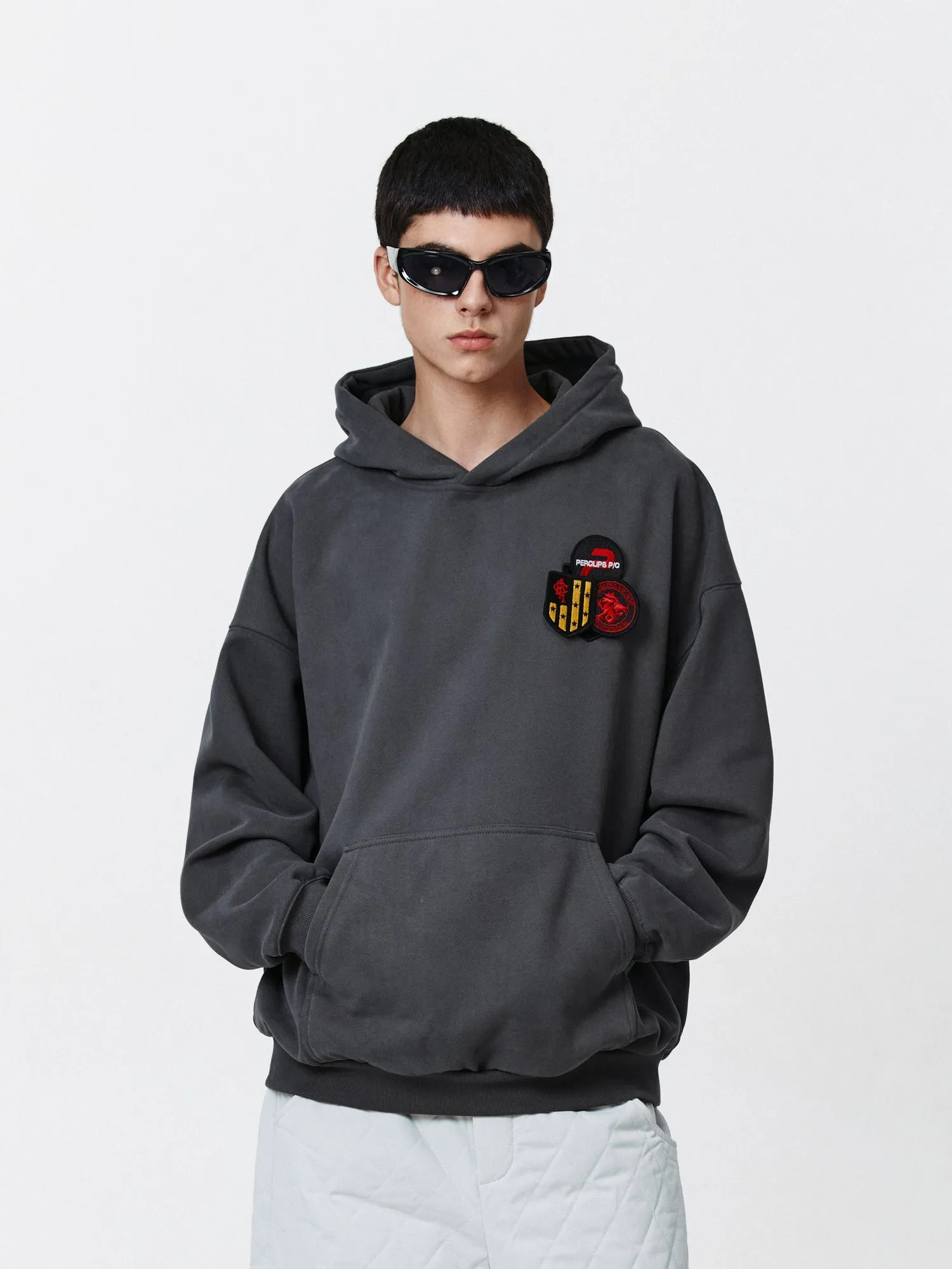 PCLP Three-Dimensional Rubber Stamp Hooded Sweatshirt