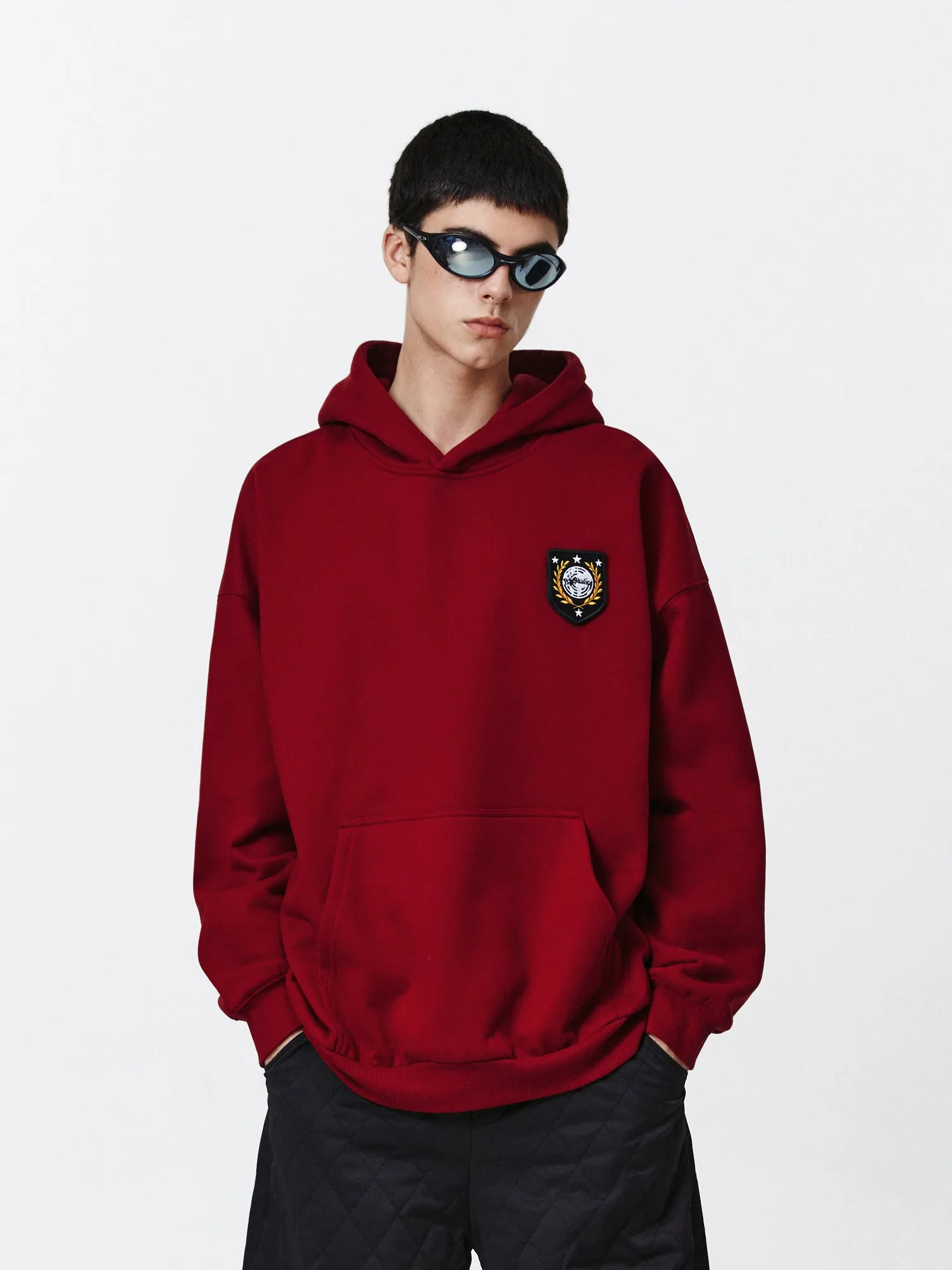 PCLP Three-Dimensional Rubber Stamp Hooded Sweatshirt