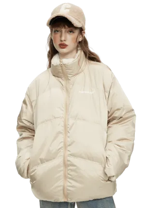 Rabbit Fur Lined Puffer Jacket