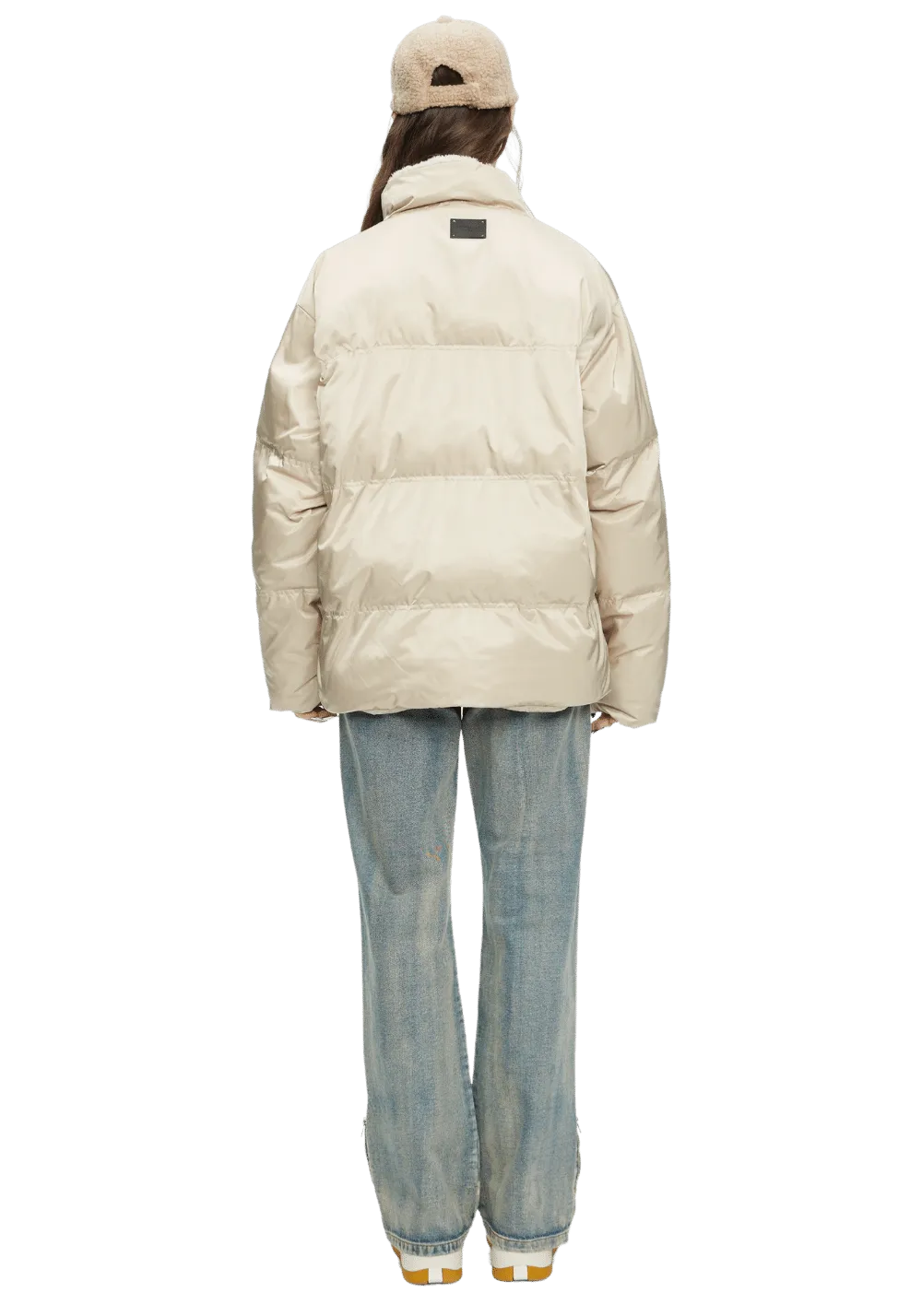 Rabbit Fur Lined Puffer Jacket