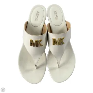 Sandals Flats By Michael By Michael Kors In White, Size: 9