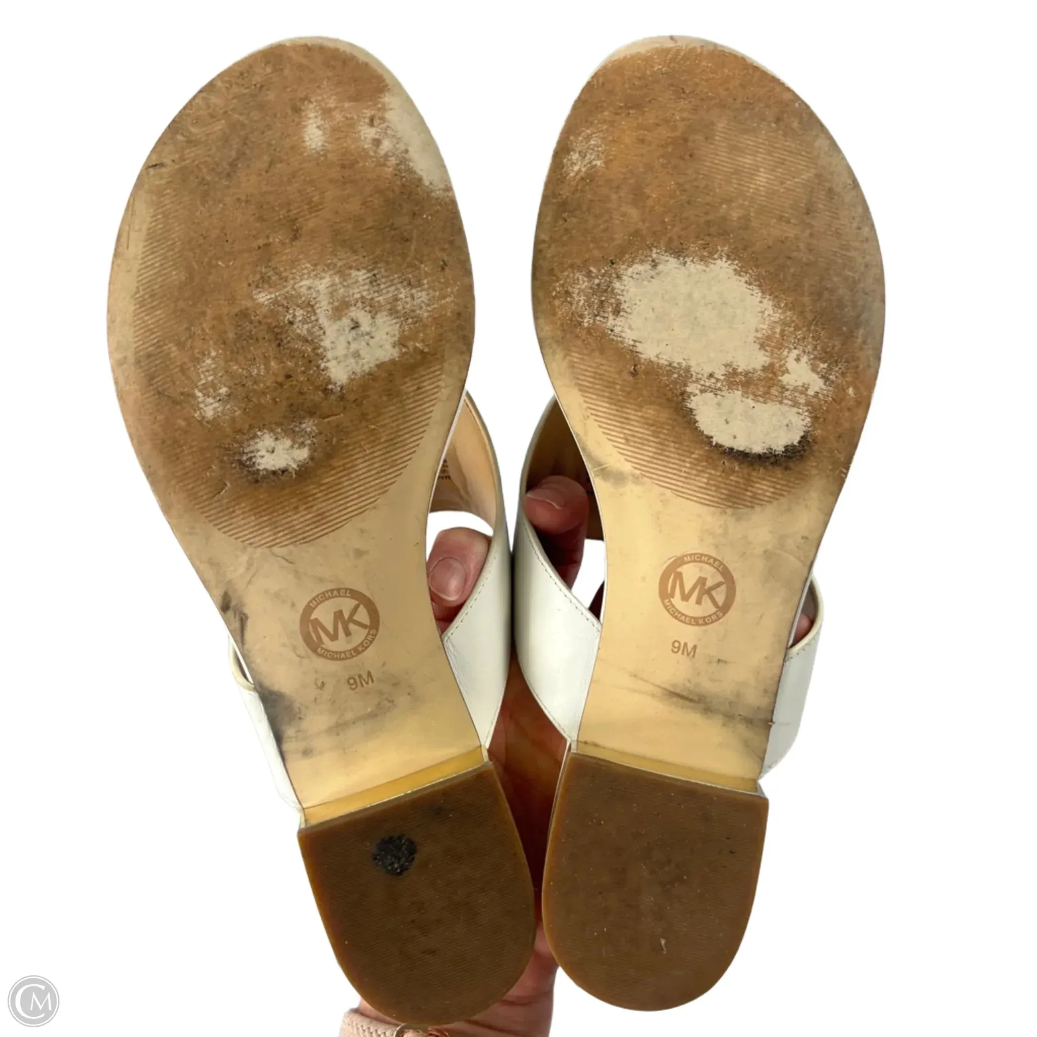 Sandals Flats By Michael By Michael Kors In White, Size: 9