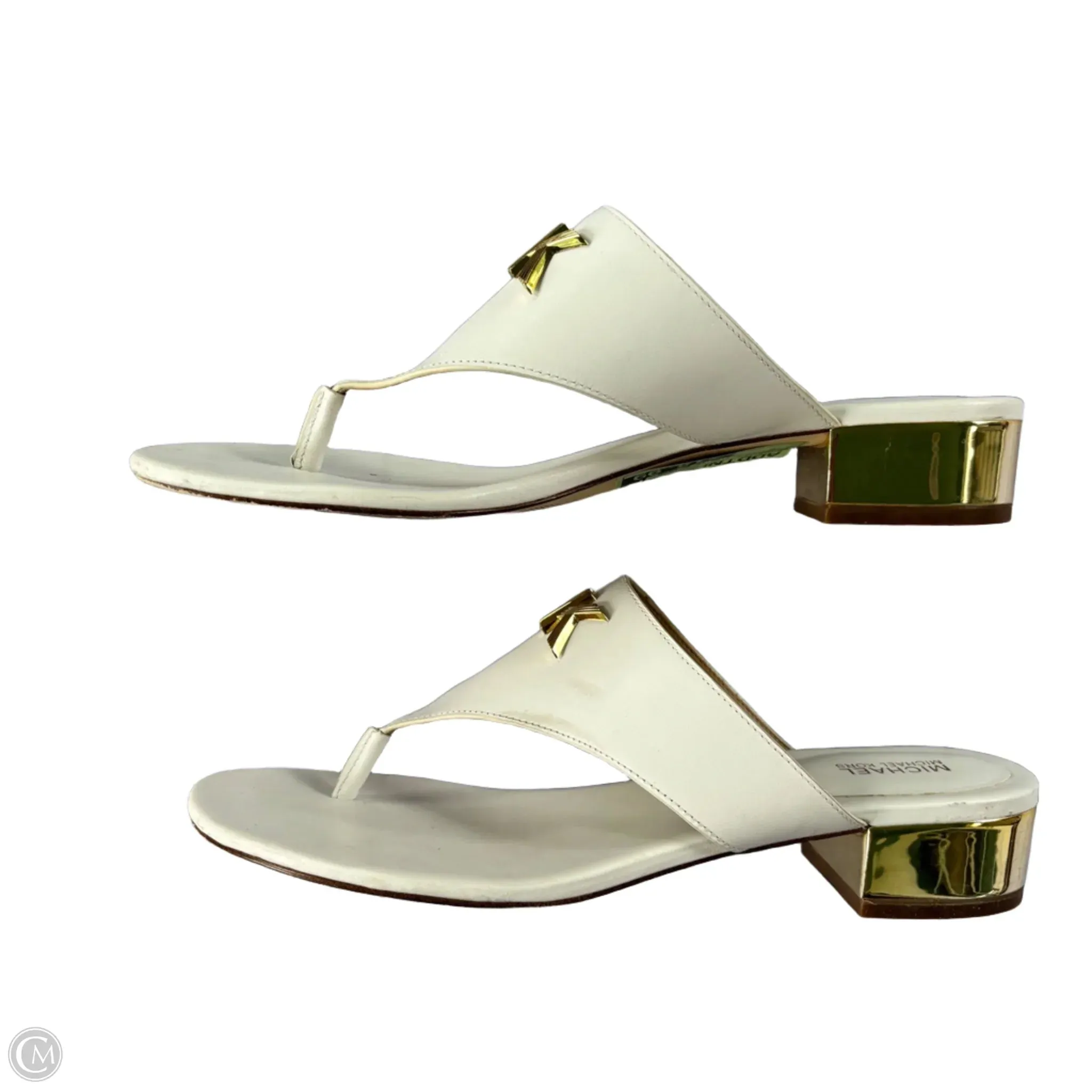 Sandals Flats By Michael By Michael Kors In White, Size: 9