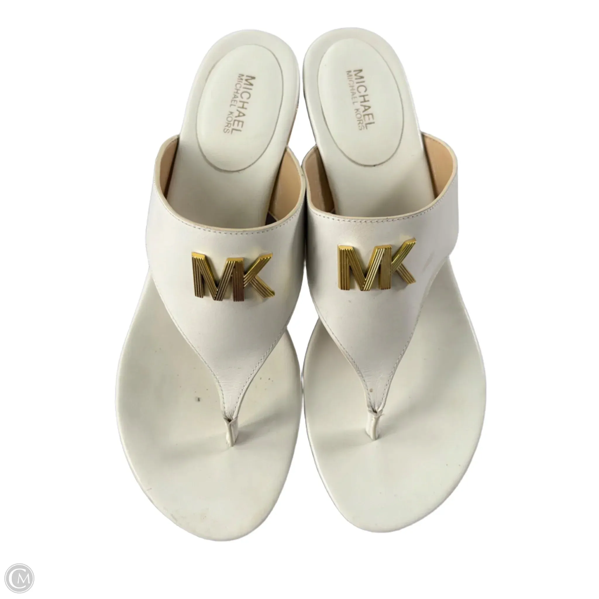 Sandals Flats By Michael By Michael Kors In White, Size: 9
