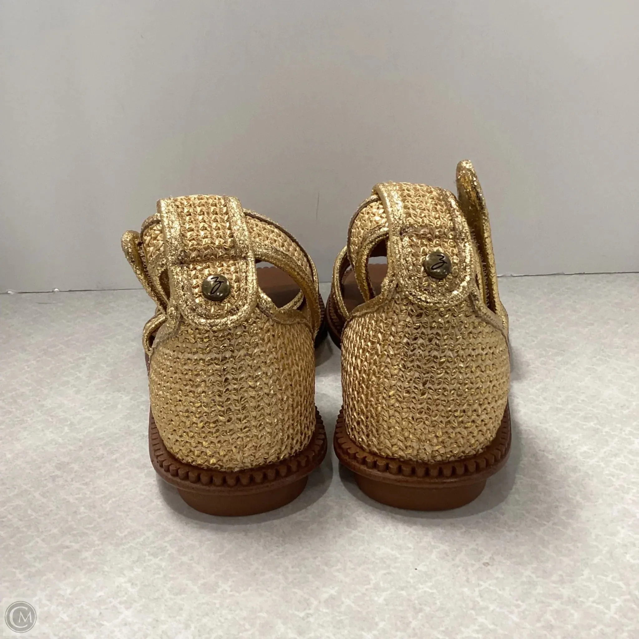 Sandals Flats By Zodiac In Gold, Size: 6.5