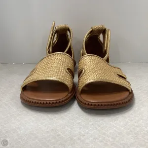 Sandals Flats By Zodiac In Gold, Size: 6.5