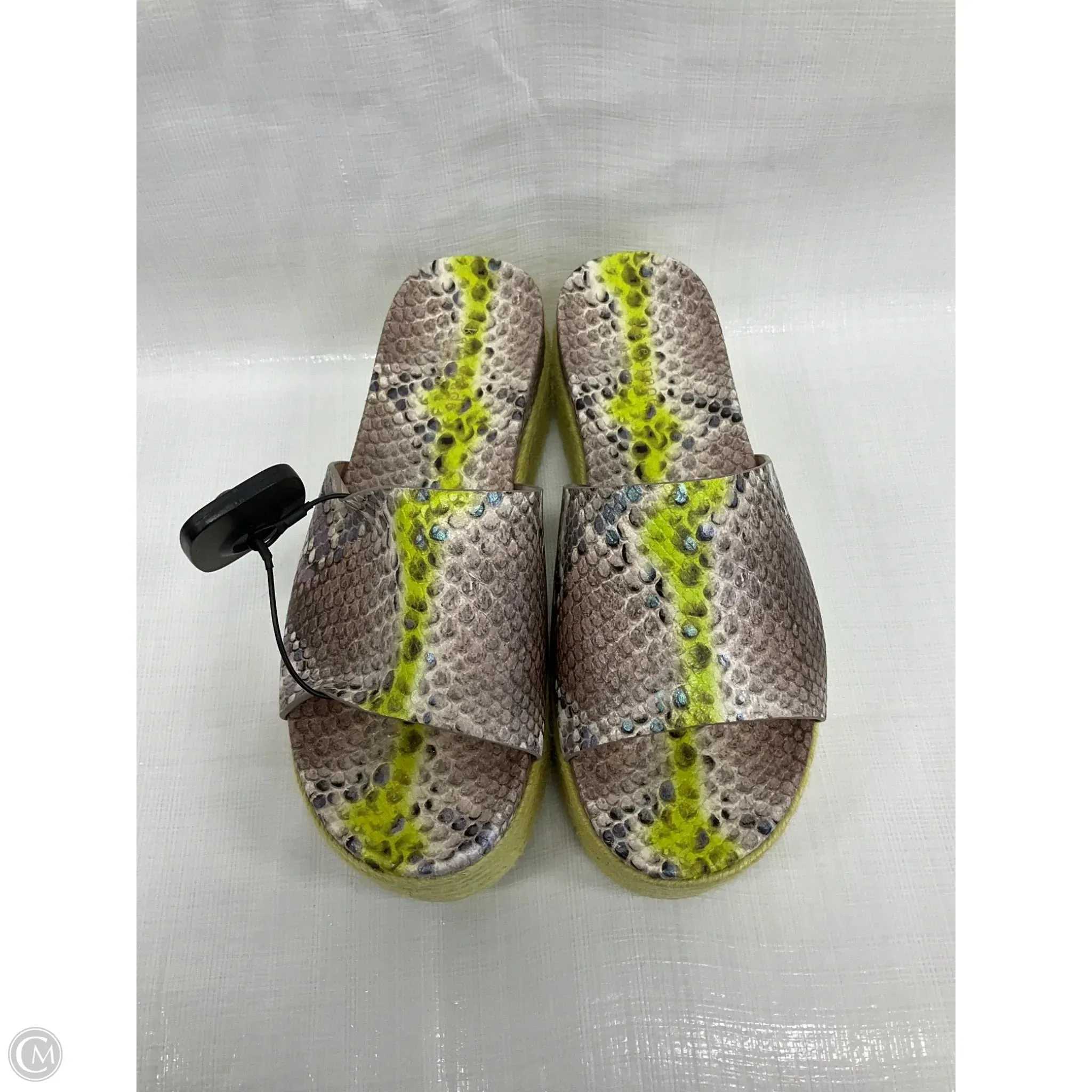 Sandals Heels Wedge By Kate Spade In Snakeskin Print, Size: 8