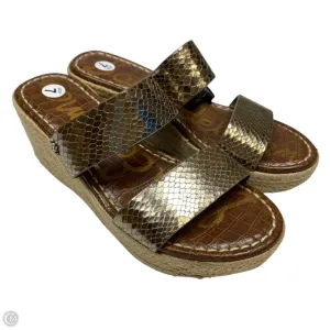 Sandals Heels Wedge By Sam Edelman In Taupe, Size: 7