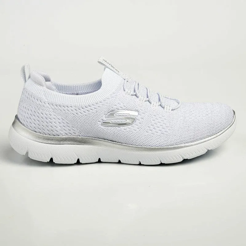 Skechers Summits Lace Up Sneaker - White/Silver