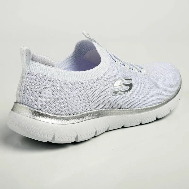Skechers Summits Lace Up Sneaker - White/Silver