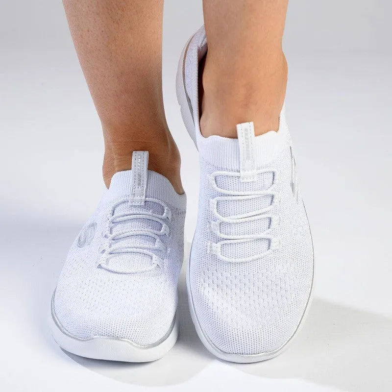 Skechers Summits Lace Up Sneaker - White/Silver