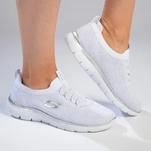 Skechers Summits Lace Up Sneaker - White/Silver