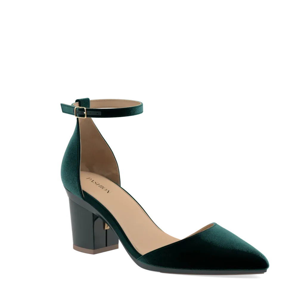The D'Orsay - Forest Velvet 3 Block - FINAL SALE