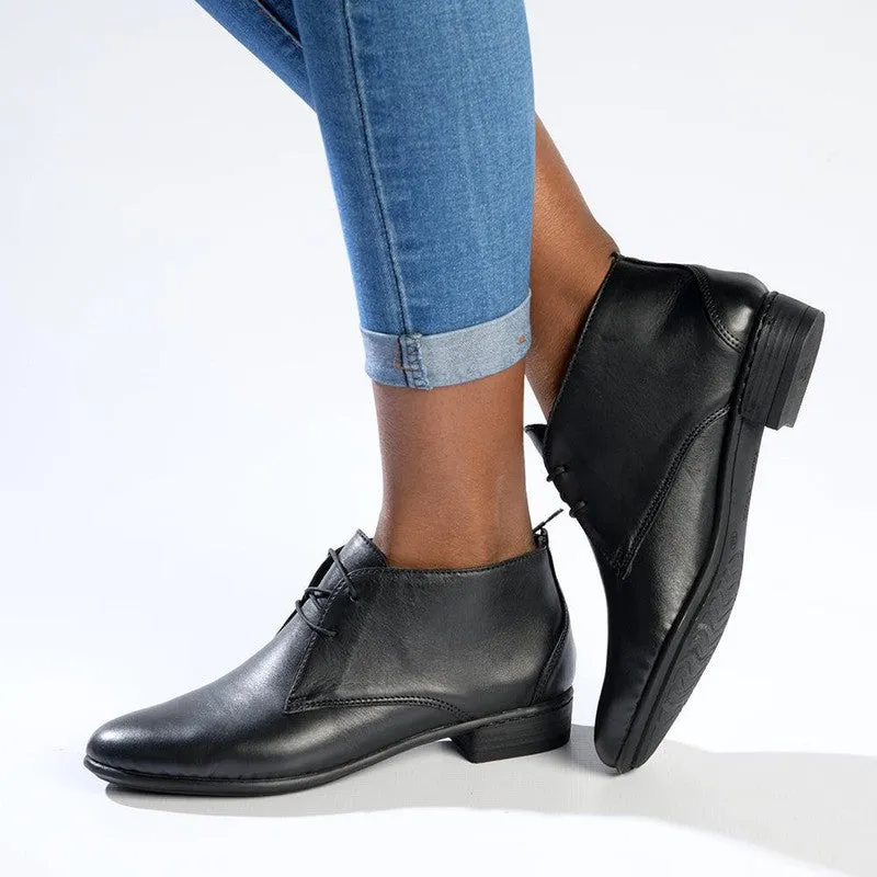 Tsonga Sizaya Leather Ankle Bootie - Black