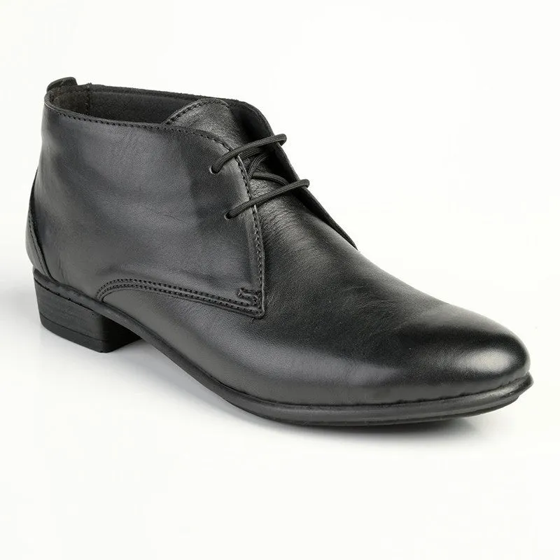 Tsonga Sizaya Leather Ankle Bootie - Black