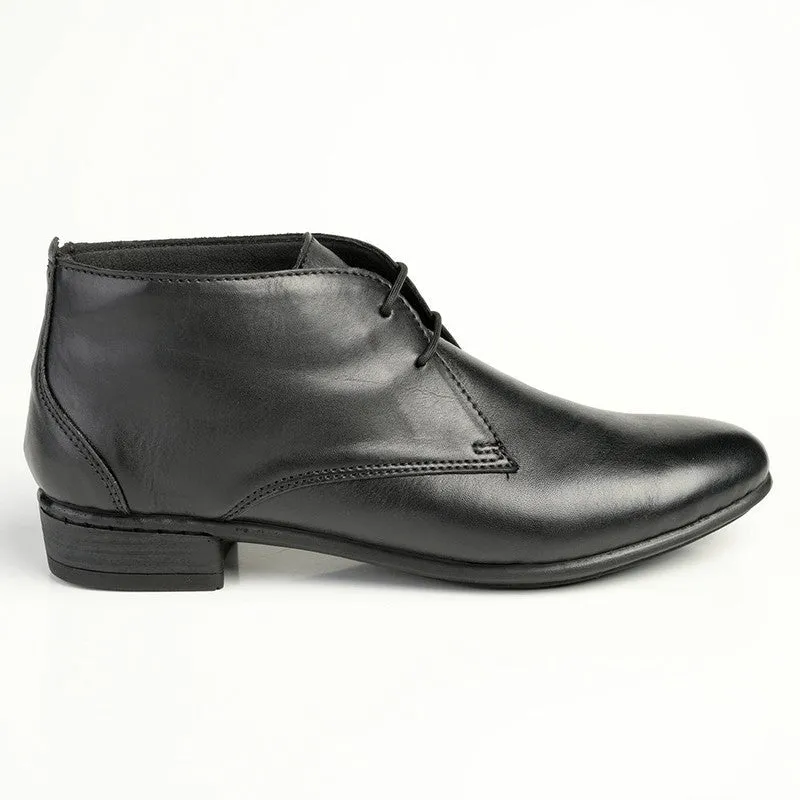 Tsonga Sizaya Leather Ankle Bootie - Black