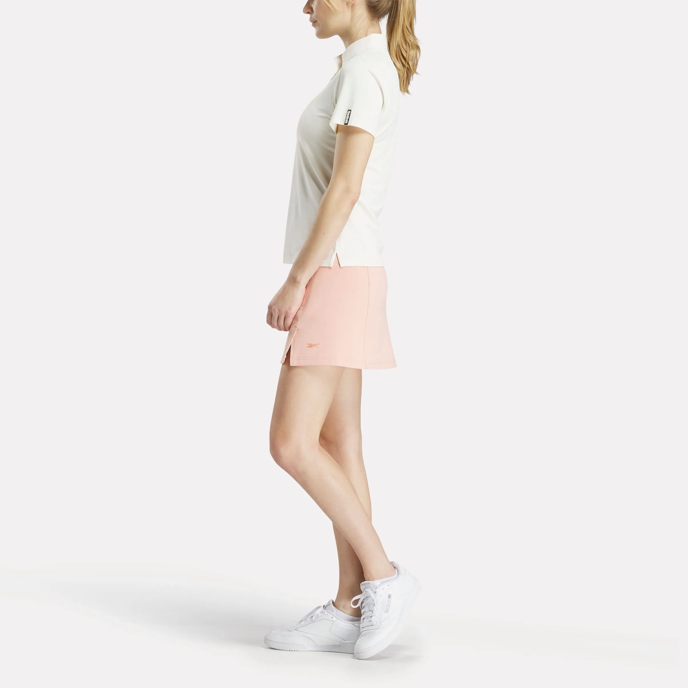 Women's Short Sleeve Stretch Pique Placket Polo Shirt