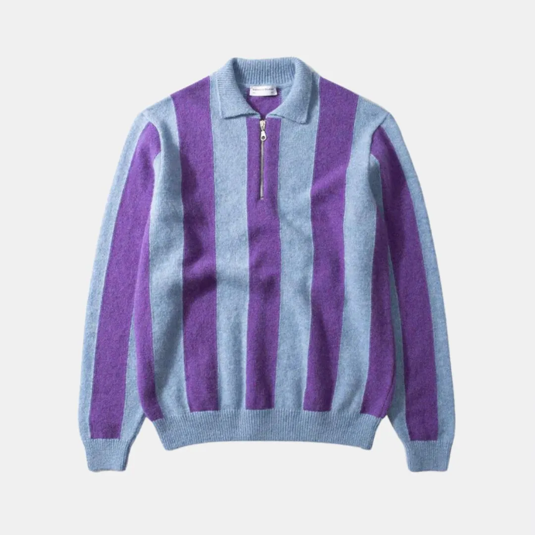 Zipped Atlas Sweater (Plain Plum)