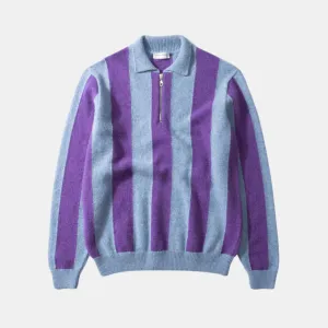 Zipped Atlas Sweater (Plain Plum)